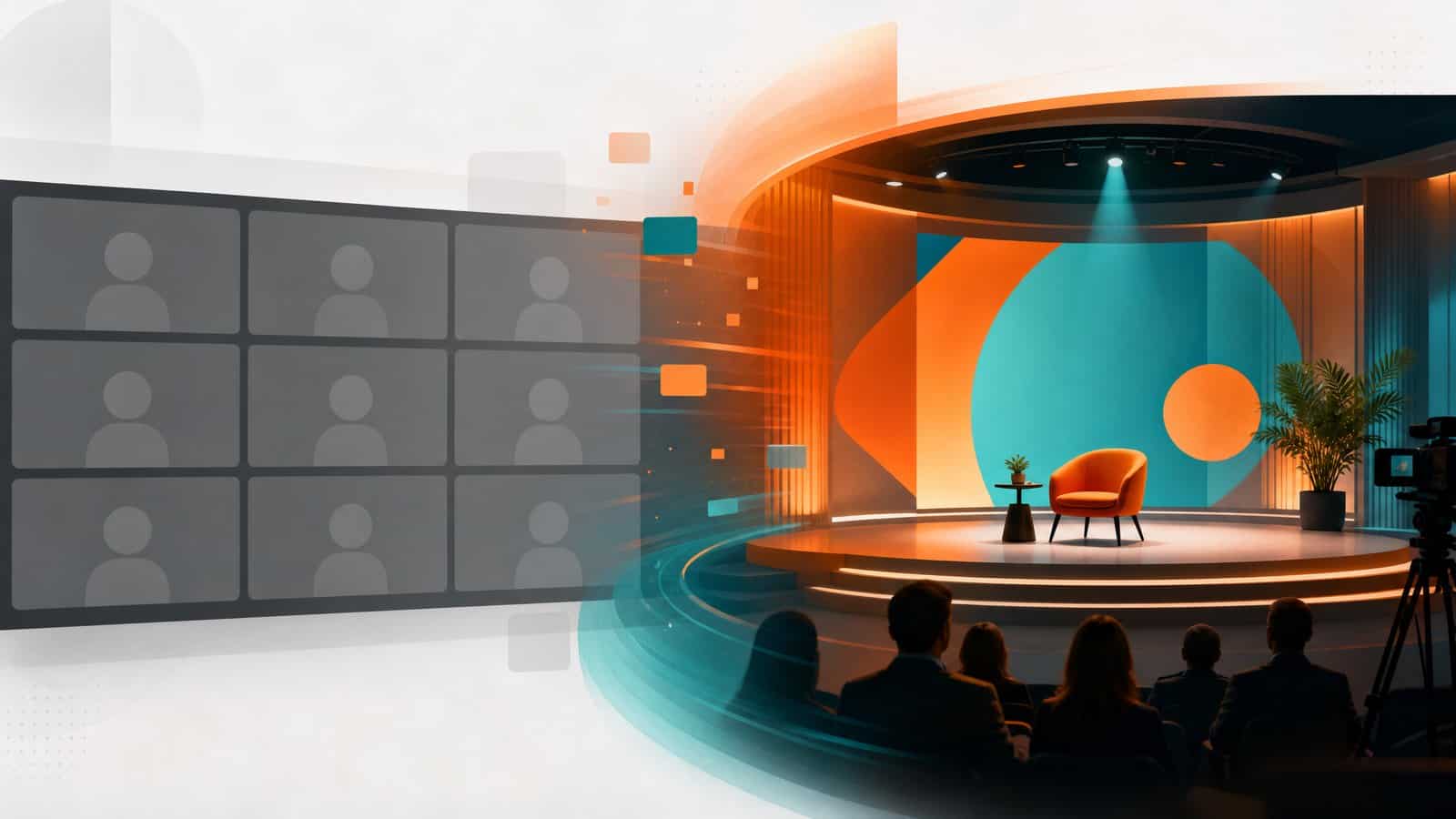 Da griglia di videochiamata a palco brandizzato: piattaforma webinar dedicata contro strumento general purpose