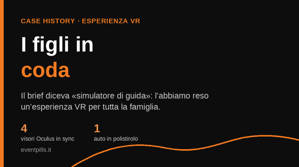Case history: simulatore VR per eventi (Oculus)