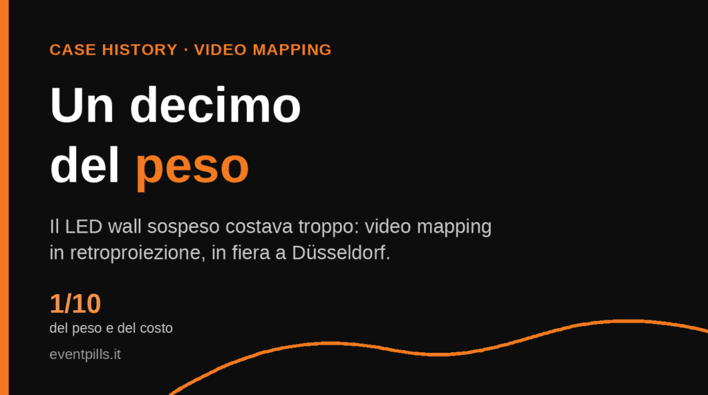Case history: video mapping in fiera, alternativa al LED wall