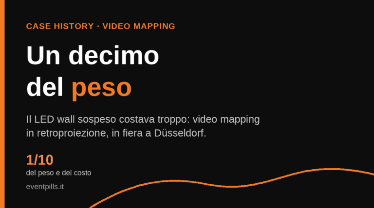 Case history: video mapping in fiera, alternativa al LED wall